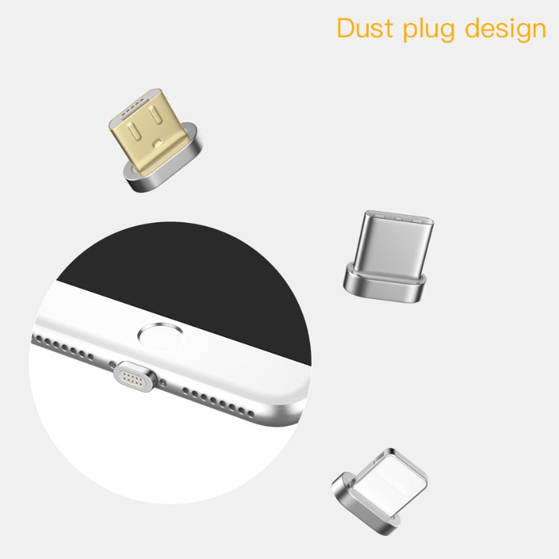 Magnetic Micro USB, Type C, Lightning to USB Cable